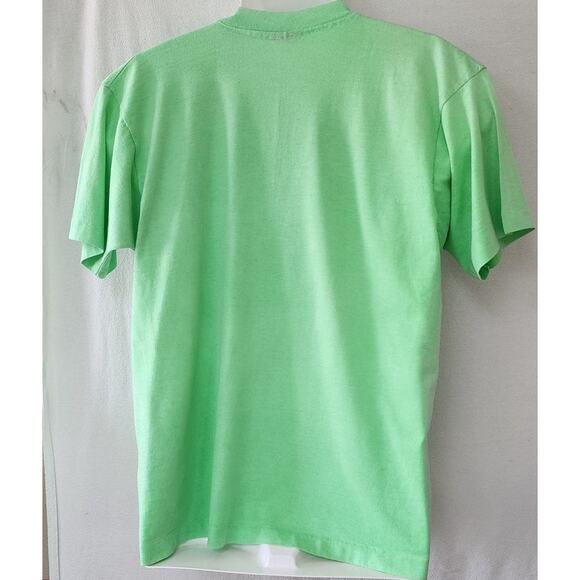 Vtintage 1990s Hog Head Premium Beer Lime Green Graphic T shirt Men's Size Large - Picture 2 of 9